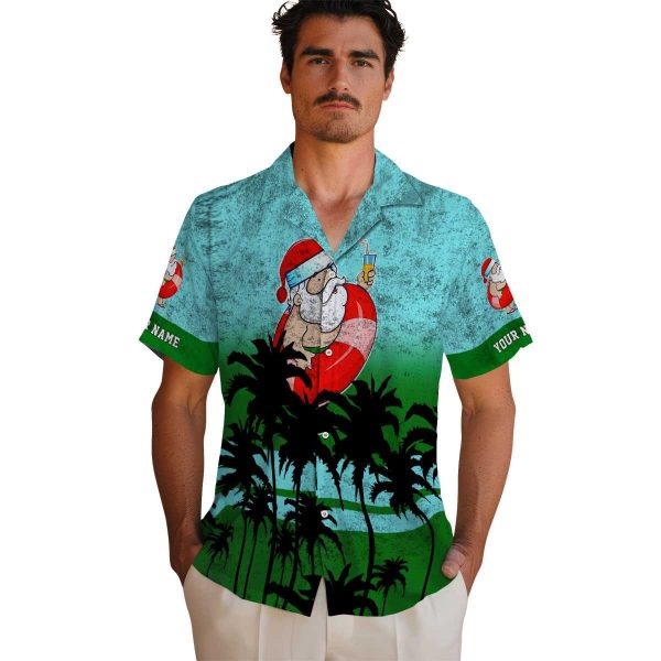 Santa Sunset Pattern Hawaiian Shirt High quality