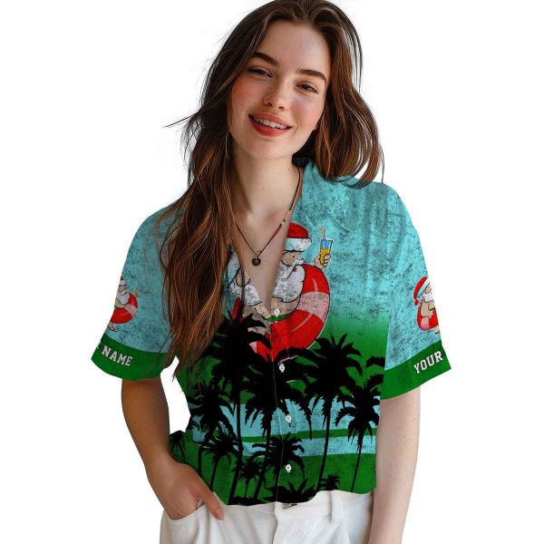 Santa Sunset Pattern Hawaiian Shirt Trendy