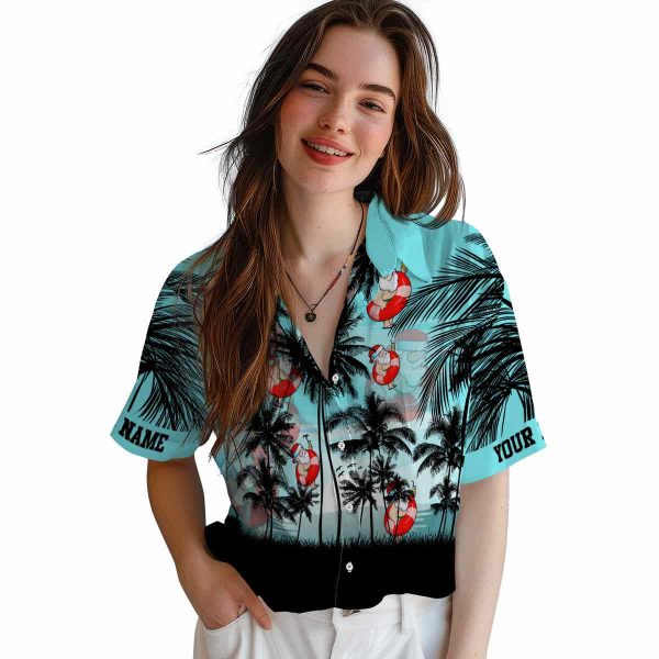 Santa Sunset Scene Hawaiian Shirt Trendy