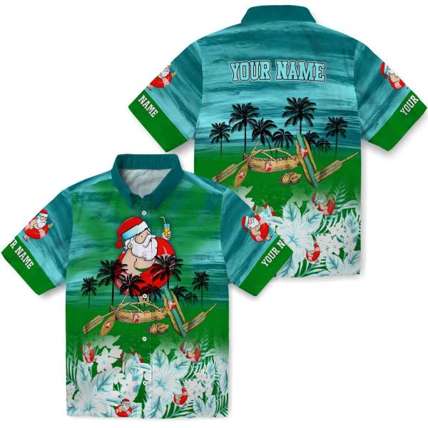 Santa Tropical Canoe Hawaiian Shirt Latest Model