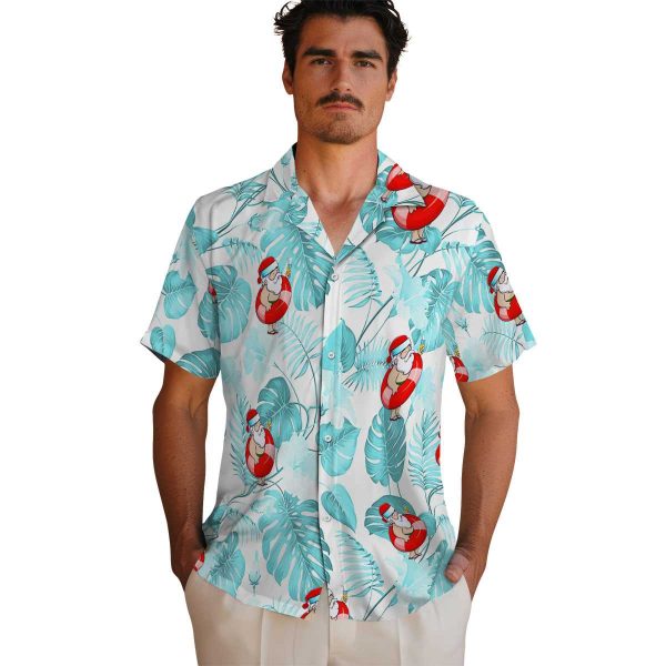 Santa Tropical Plants Hawaiian Shirt High quality