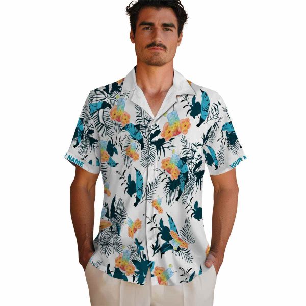 Scotch And Soda Botanical Theme Hawaiian Shirt High quality