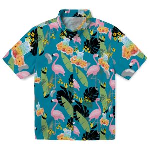Scotch And Soda Flamingo Leaves Hawaiian Shirt Best selling