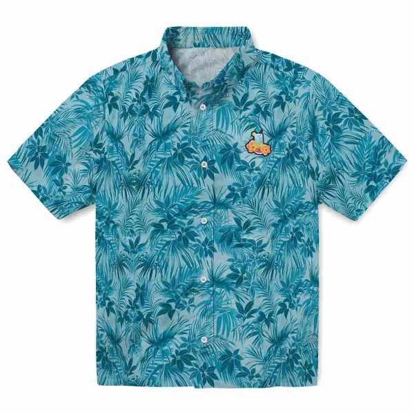 Scotch And Soda Leafy Pattern Hawaiian Shirt Best selling