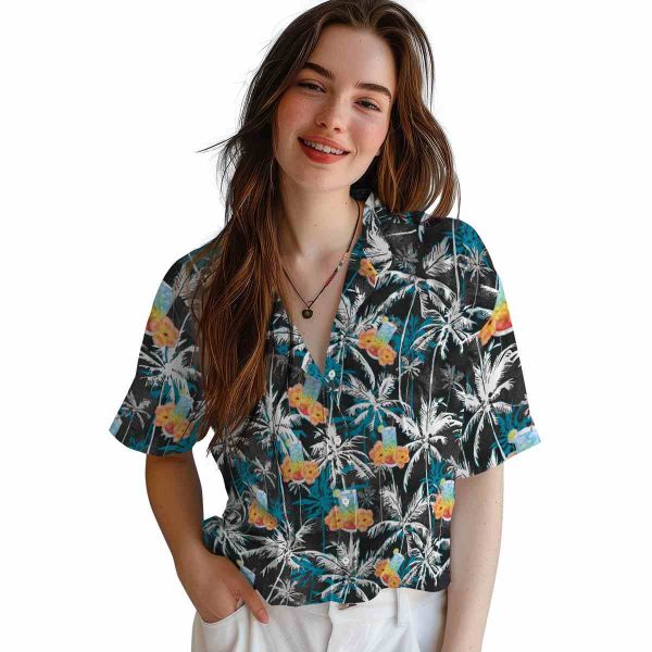 Scotch And Soda Palm Pattern Hawaiian Shirt Trendy