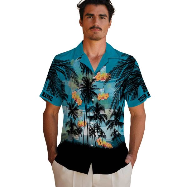 Scotch And Soda Sunset Scene Hawaiian Shirt High quality