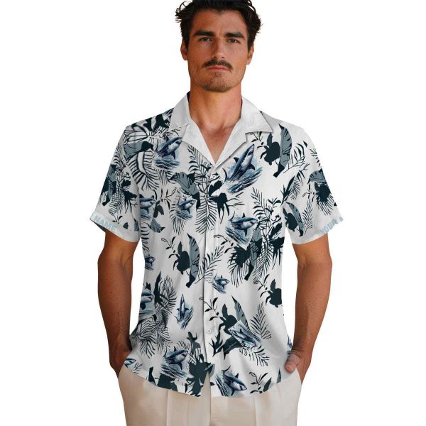 Shark Botanical Theme Hawaiian Shirt High quality