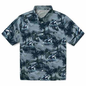 Shark Coastal Palms Hawaiian Shirt Best selling