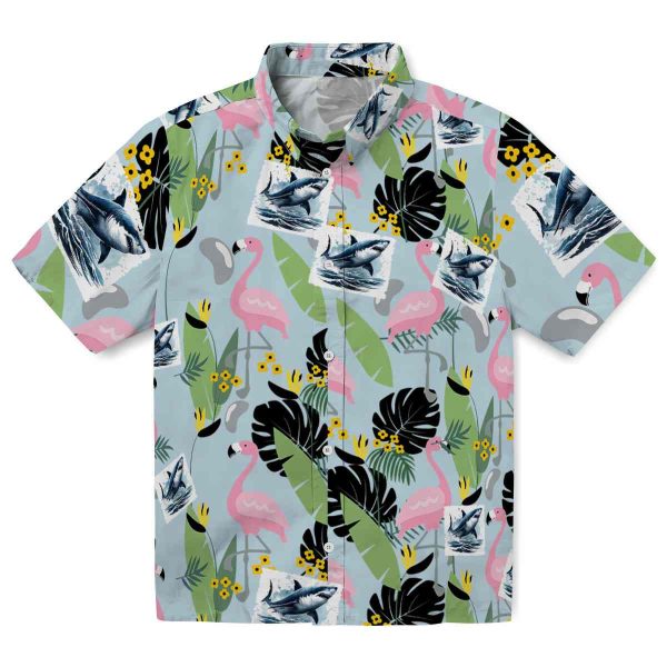 Shark Flamingo Leaves Hawaiian Shirt Best selling