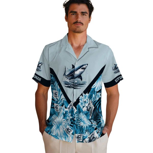 Shark Floral Chevron Hawaiian Shirt High quality