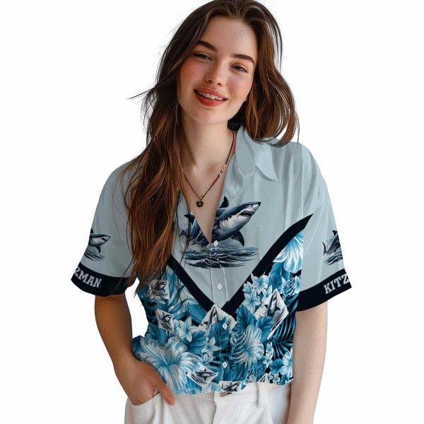 Shark Floral Chevron Hawaiian Shirt Trendy