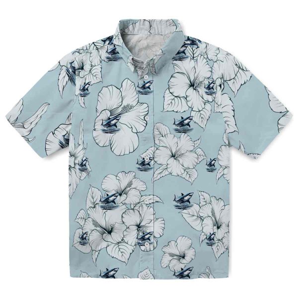 Shark Hibiscus Blooms Hawaiian Shirt Best selling