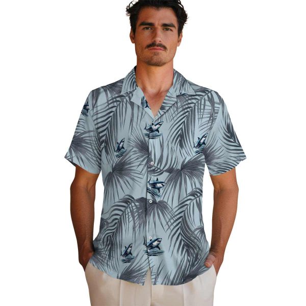 Shark Leafy Palms Hawaiian Shirt High quality