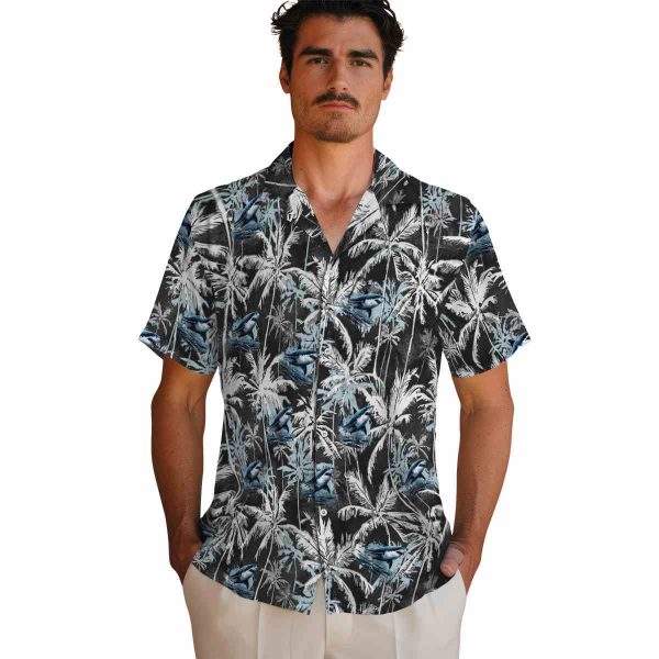 Shark Palm Pattern Hawaiian Shirt High quality