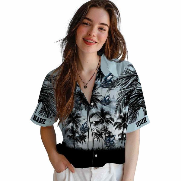 Shark Sunset Scene Hawaiian Shirt Trendy