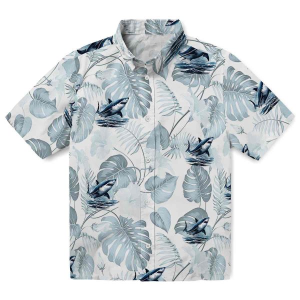 Shark Tropical Plants Hawaiian Shirt Best selling