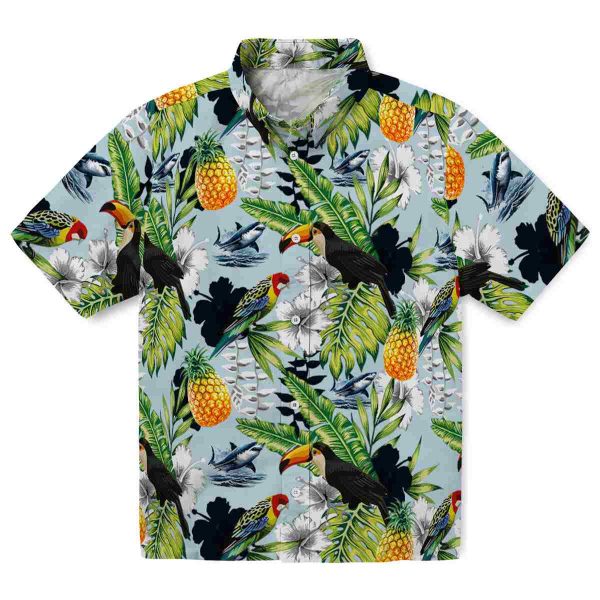 Shark Tropical Toucan Hawaiian Shirt Best selling