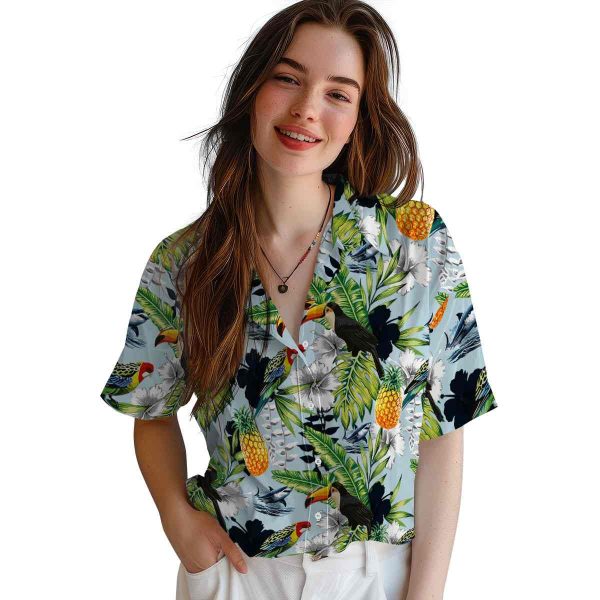 Shark Tropical Toucan Hawaiian Shirt Trendy