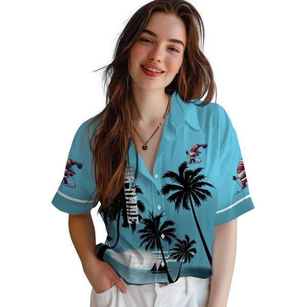 Skiing Beach Sunset Hawaiian Shirt Trendy