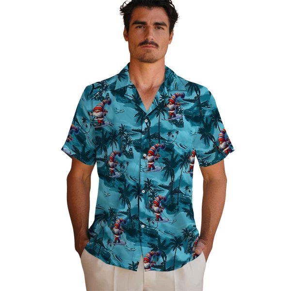 Skiing Coastal Palms Hawaiian Shirt High quality