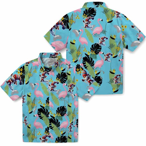 Skiing Flamingo Leaves Hawaiian Shirt Latest Model