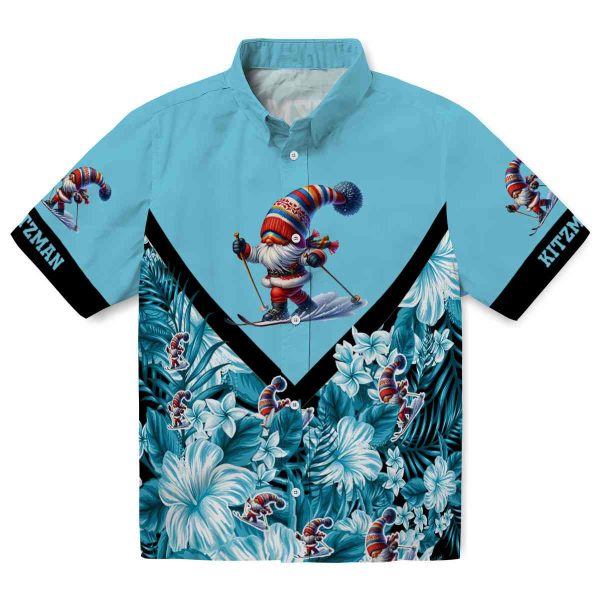 Skiing Floral Chevron Hawaiian Shirt Best selling