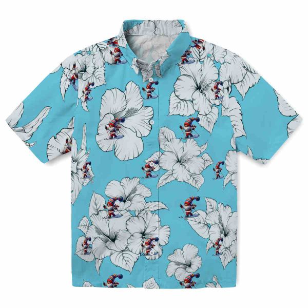 Skiing Hibiscus Blooms Hawaiian Shirt Best selling