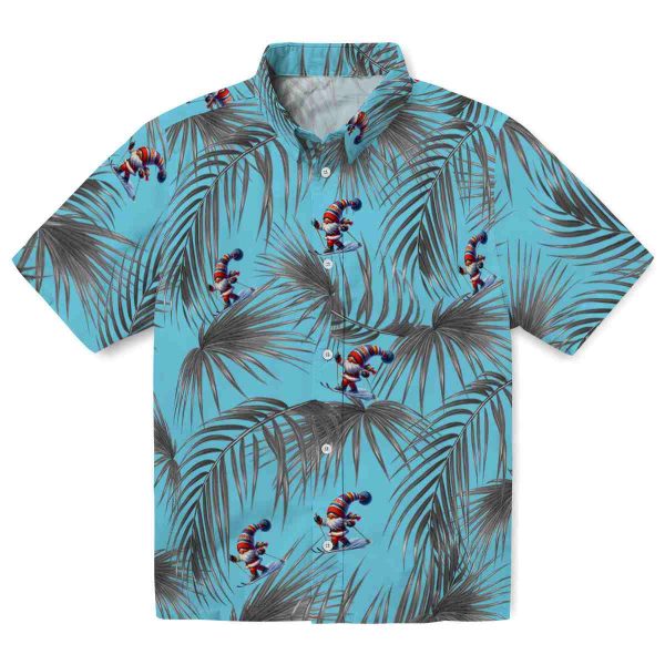 Skiing Leafy Palms Hawaiian Shirt Best selling