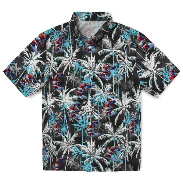 Skiing Palm Pattern Hawaiian Shirt Best selling