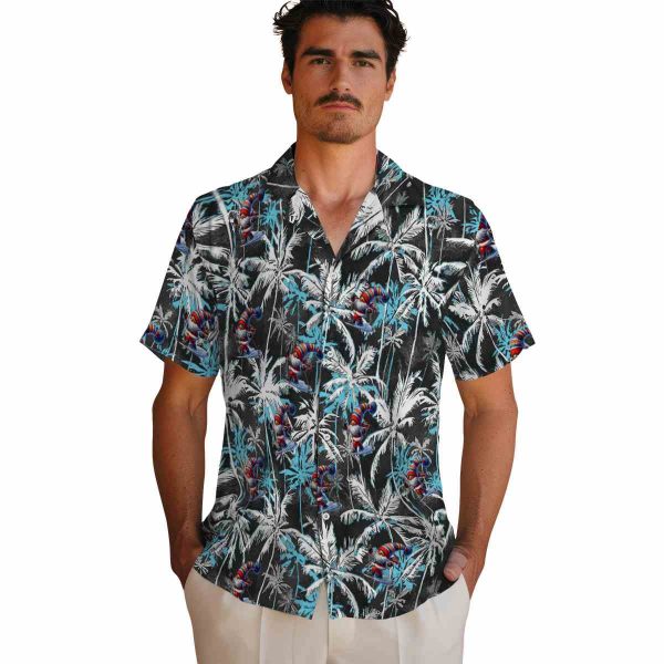 Skiing Palm Pattern Hawaiian Shirt High quality