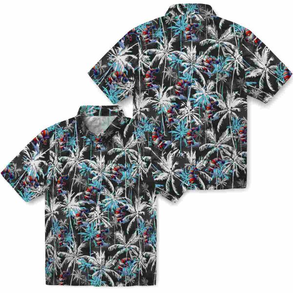 Skiing Palm Pattern Hawaiian Shirt Latest Model