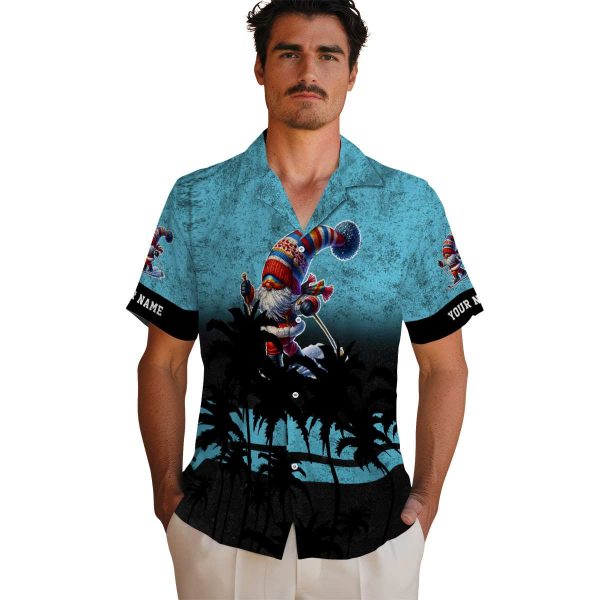 Skiing Sunset Pattern Hawaiian Shirt High quality