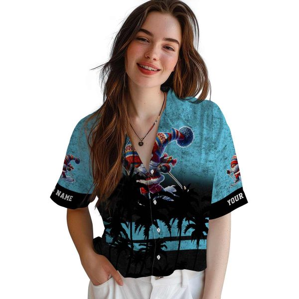 Skiing Sunset Pattern Hawaiian Shirt Trendy