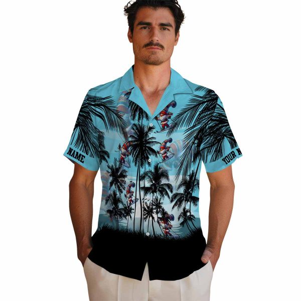 Skiing Sunset Scene Hawaiian Shirt High quality