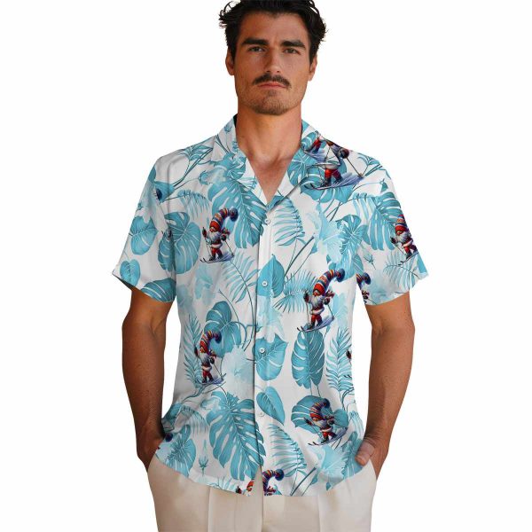 Skiing Tropical Plants Hawaiian Shirt High quality