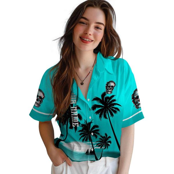 Skull Beach Sunset Hawaiian Shirt Trendy