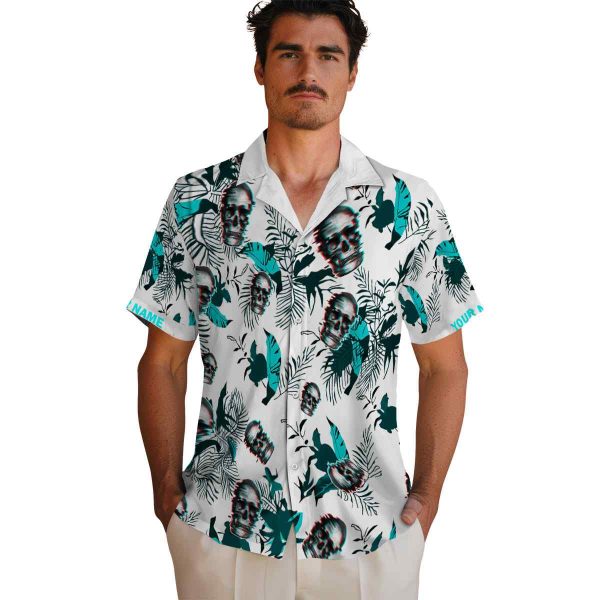 Skull Botanical Theme Hawaiian Shirt High quality