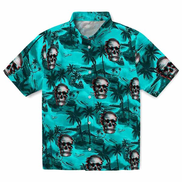 Skull Coastal Palms Hawaiian Shirt Best selling