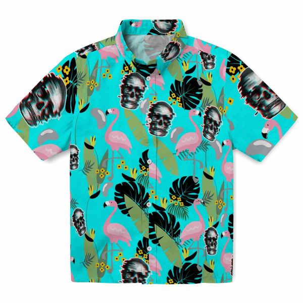 Skull Flamingo Leaves Hawaiian Shirt Best selling