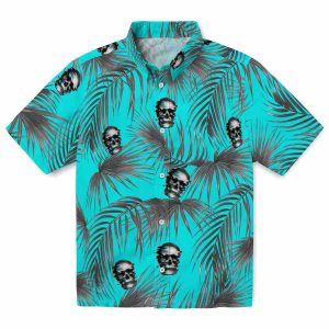 Skull Leafy Palms Hawaiian Shirt Best selling