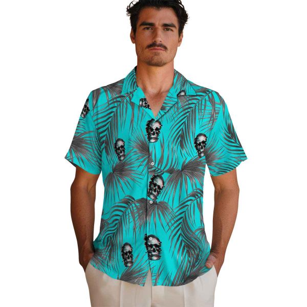 Skull Leafy Palms Hawaiian Shirt High quality