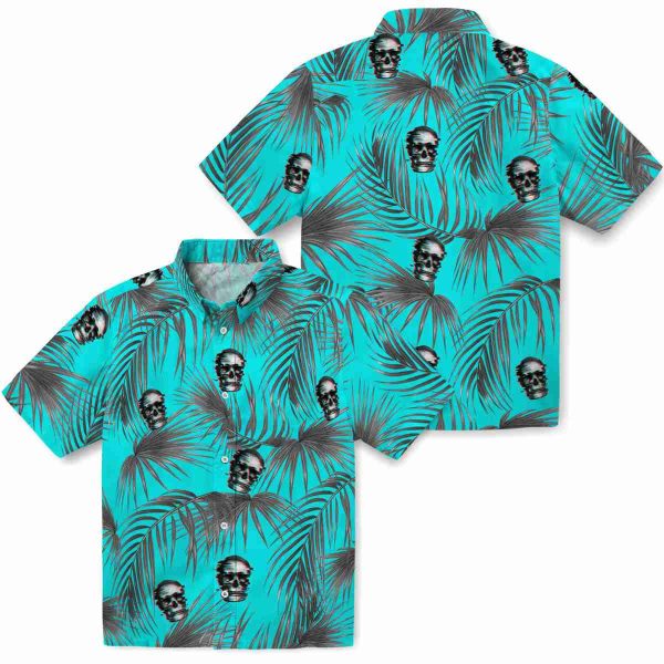 Skull Leafy Palms Hawaiian Shirt Latest Model