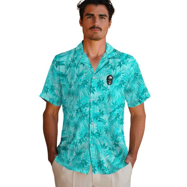 Skull Leafy Pattern Hawaiian Shirt High quality