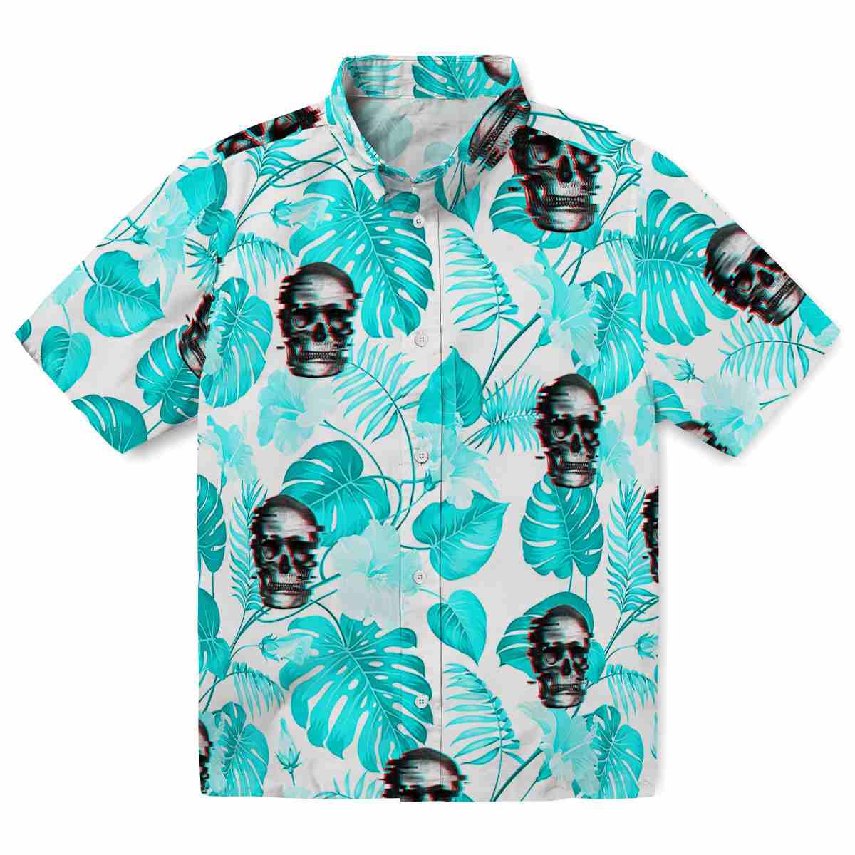 Skull Tropical Plants Hawaiian Shirt Best selling