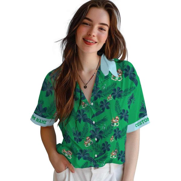 Sloth Botanical Print Hawaiian Shirt Trendy