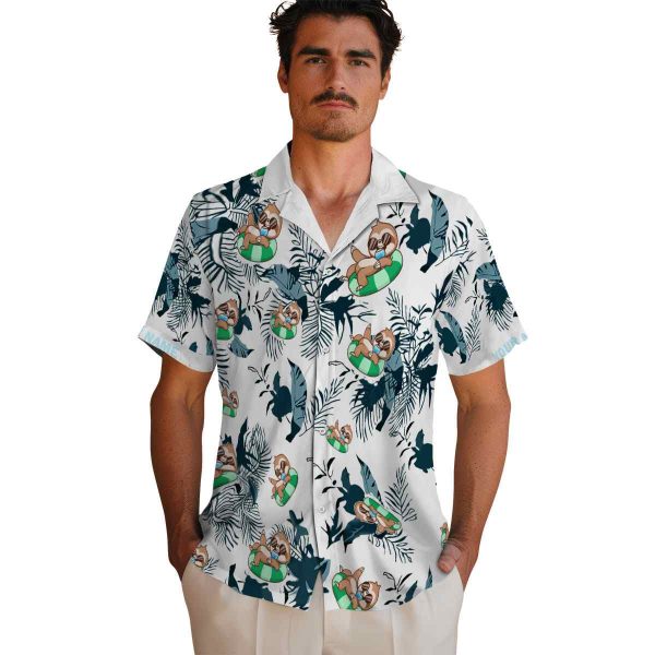 Sloth Botanical Theme Hawaiian Shirt High quality