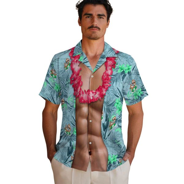 Sloth Chest Illusion Hawaiian Shirt High quality