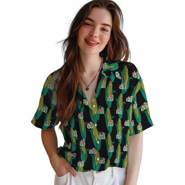 Sloth Corn Motifs Hawaiian Shirt Trendy