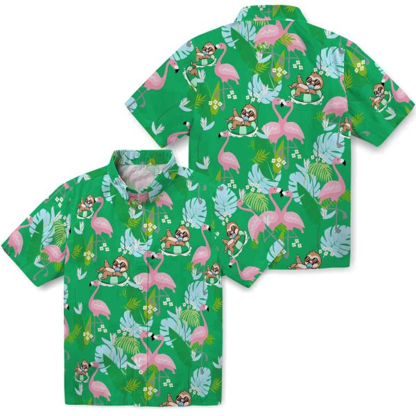 Sloth Flamingo Foliage Hawaiian Shirt Latest Model