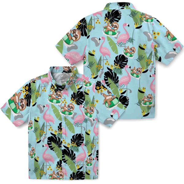 Sloth Flamingo Leaves Hawaiian Shirt Latest Model